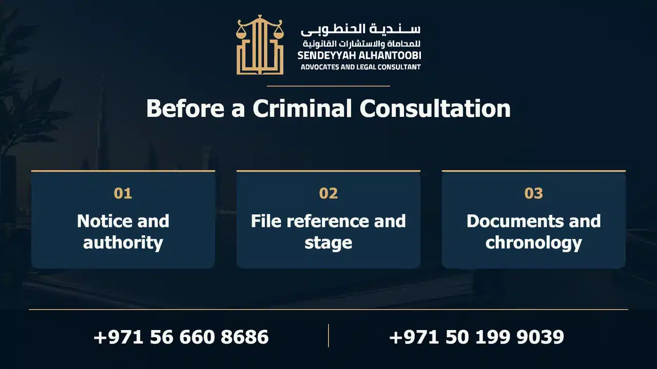 Three preparation groups: notice and authority, file reference and stage, and documents and chronology.