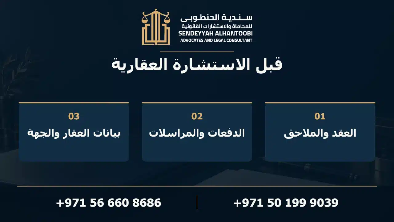 ثلاث مجموعات للتحضير: العقد والملاحق، الدفعات والمراسلات، وبيانات العقار والجهة.